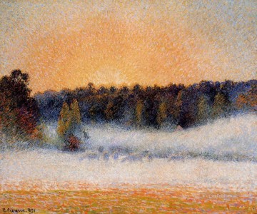 カミーユ・ピサロ Painting - 夕日と霧の時代 1891年 カミーユ・ピサロ